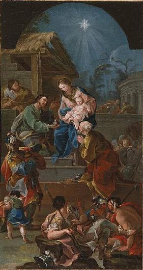 unknow artist Adoration of the Magi Norge oil painting art